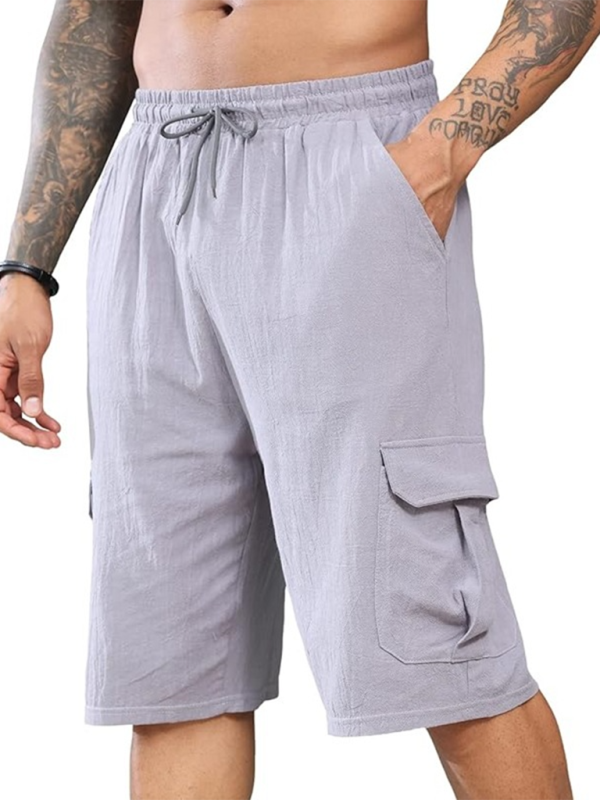 Multi-Pocket Drawstring Mens Beach Overalls - Free Shipping - aurelia-clothing-8955
