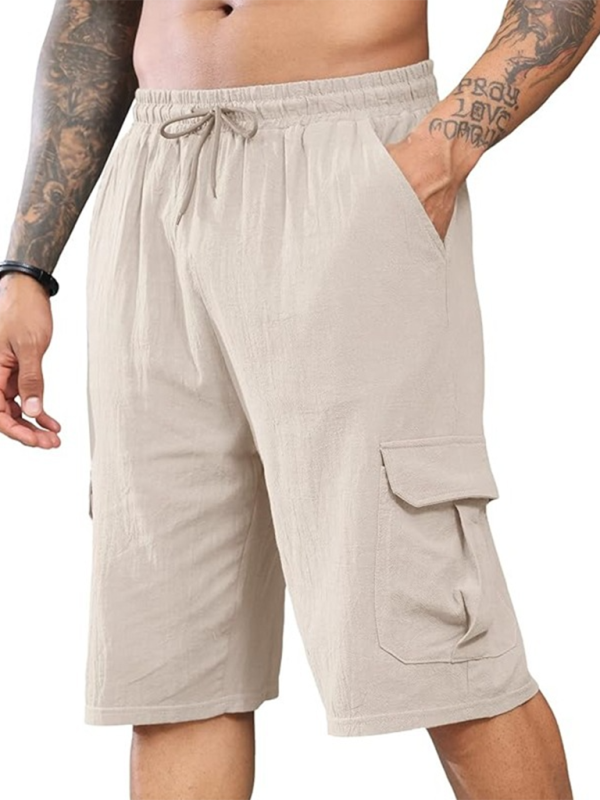 Multi-Pocket Drawstring Mens Beach Overalls - Free Shipping - aurelia-clothing-8955