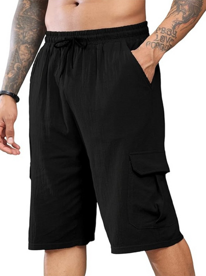 Multi-Pocket Drawstring Mens Beach Overalls - Free Shipping - aurelia-clothing-8955