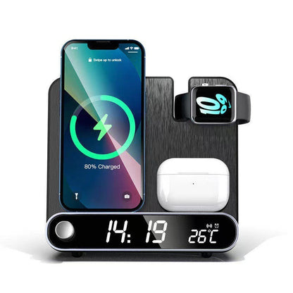 Multi functional clock wireless charging watch earphone wireless charging thermometer wireless charging 15W wireless charging - Free Shipping - aurelia-clothing-8955