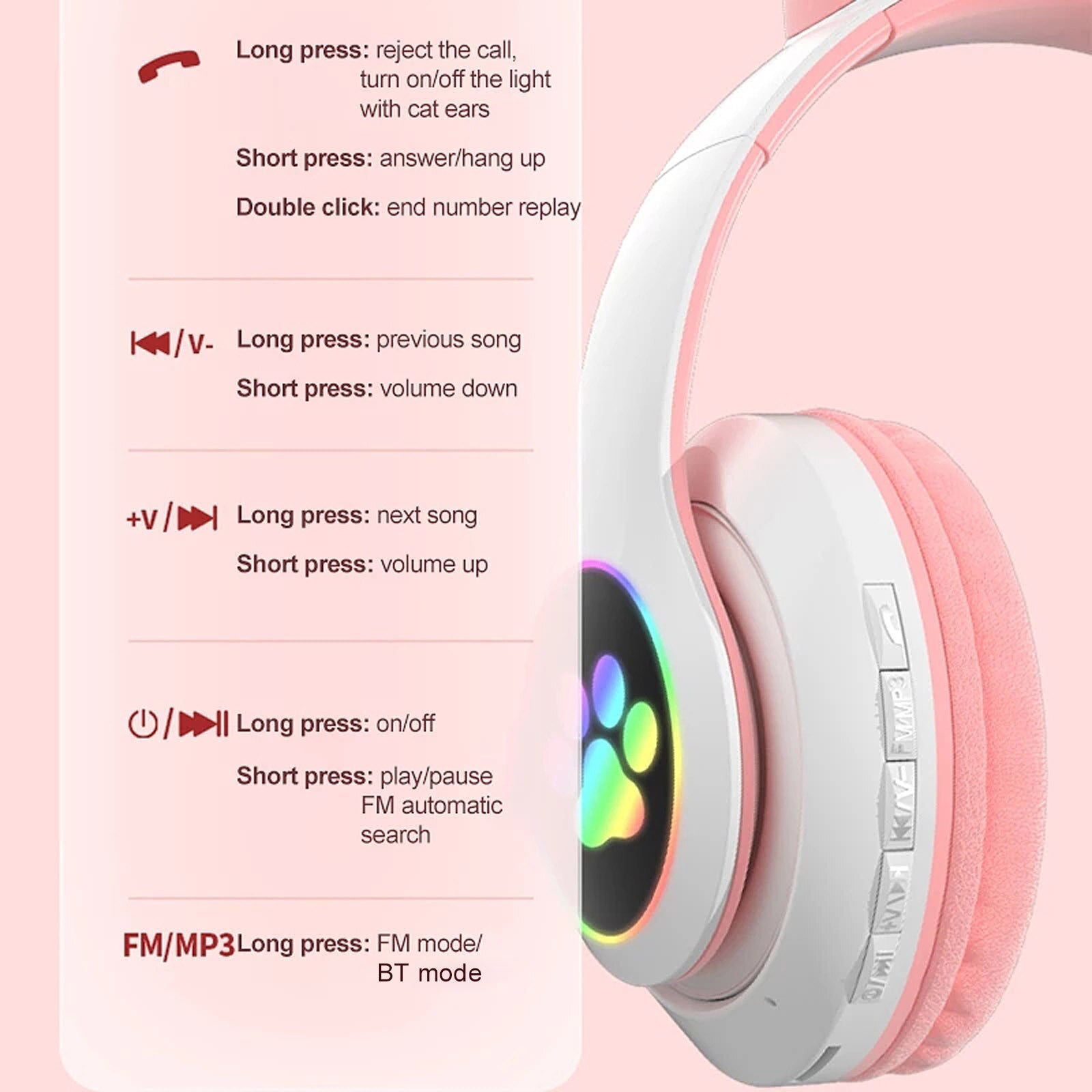 Music Headset Glowing Cat Ear-Free Shipping - aurelia-clothing-8955