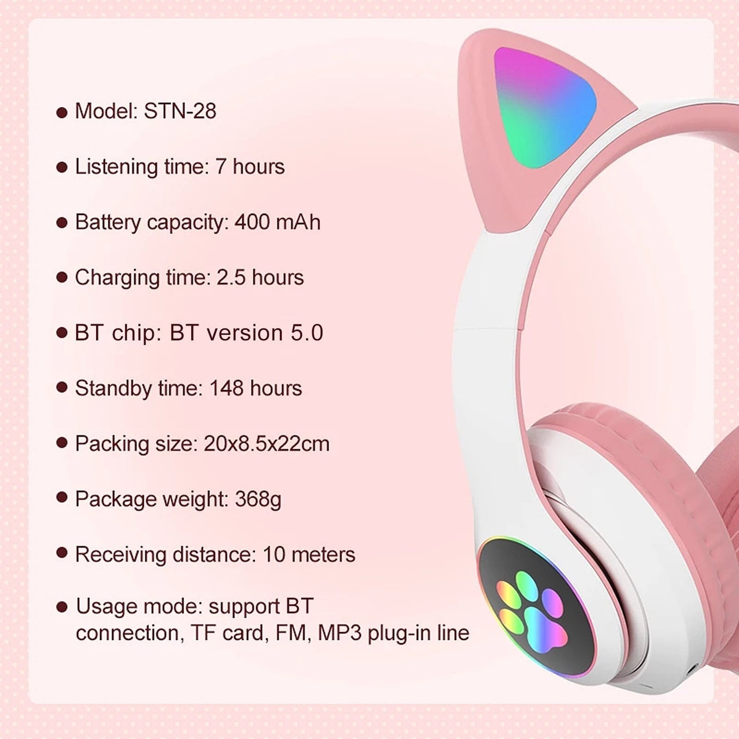 Music Headset Glowing Cat Ear-Free Shipping - aurelia-clothing-8955
