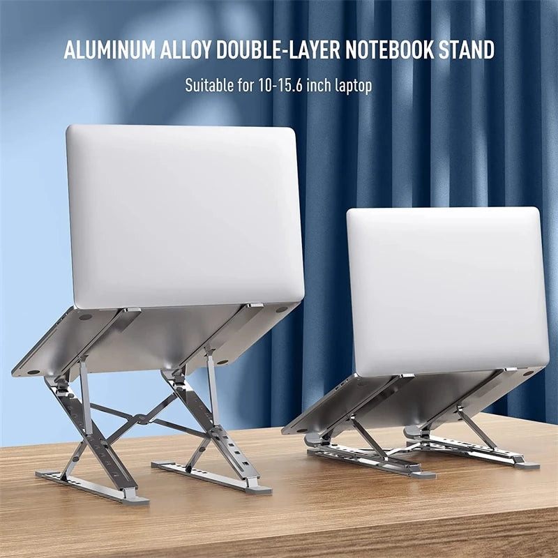 N8 Laptop Stand Adjustable Aluminum Desktop Cooling Pad for Macbook Notebook Bracket Support Foldable Portable Laptop Holder - Free Shipping - aurelia-clothing-8955