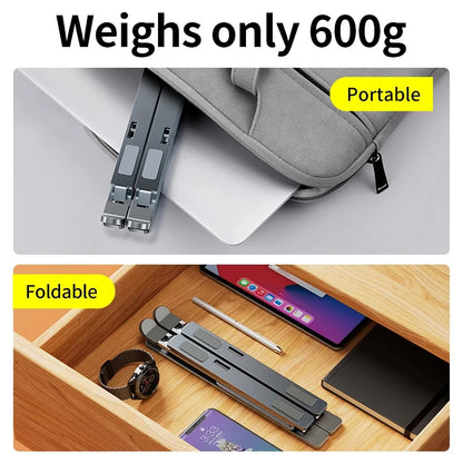 N8 Laptop Stand Adjustable Aluminum Desktop Cooling Pad for Macbook Notebook Bracket Support Foldable Portable Laptop Holder - Free Shipping - aurelia-clothing-8955