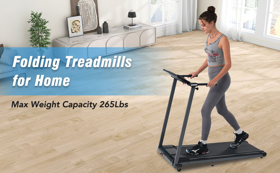 NEW Folding Treadmills Walking Pad Treadmill for Home Office -2.5HP Walking Treadmill With Incline Bluetooth Speaker - Free Shipping - aurelia-clothing-8955