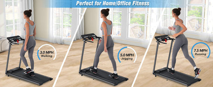 NEW Folding Treadmills Walking Pad Treadmill for Home Office -2.5HP Walking Treadmill With Incline Bluetooth Speaker - Free Shipping - aurelia-clothing-8955