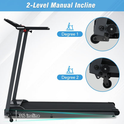 NEW Folding Treadmills Walking Pad Treadmill for Home Office -2.5HP Walking Treadmill With Incline Bluetooth Speaker - Free Shipping - aurelia-clothing-8955