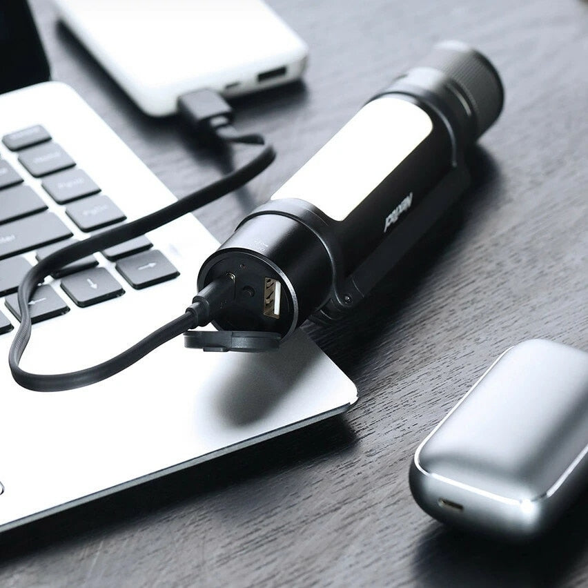 NEXTOOL 6-in-1 1000lm Dual-light Zoomable Alarm Flashlight USB-C Rechargeable Mobile Power Bank Camping Work Light - Free Shipping - aurelia-clothing-8955