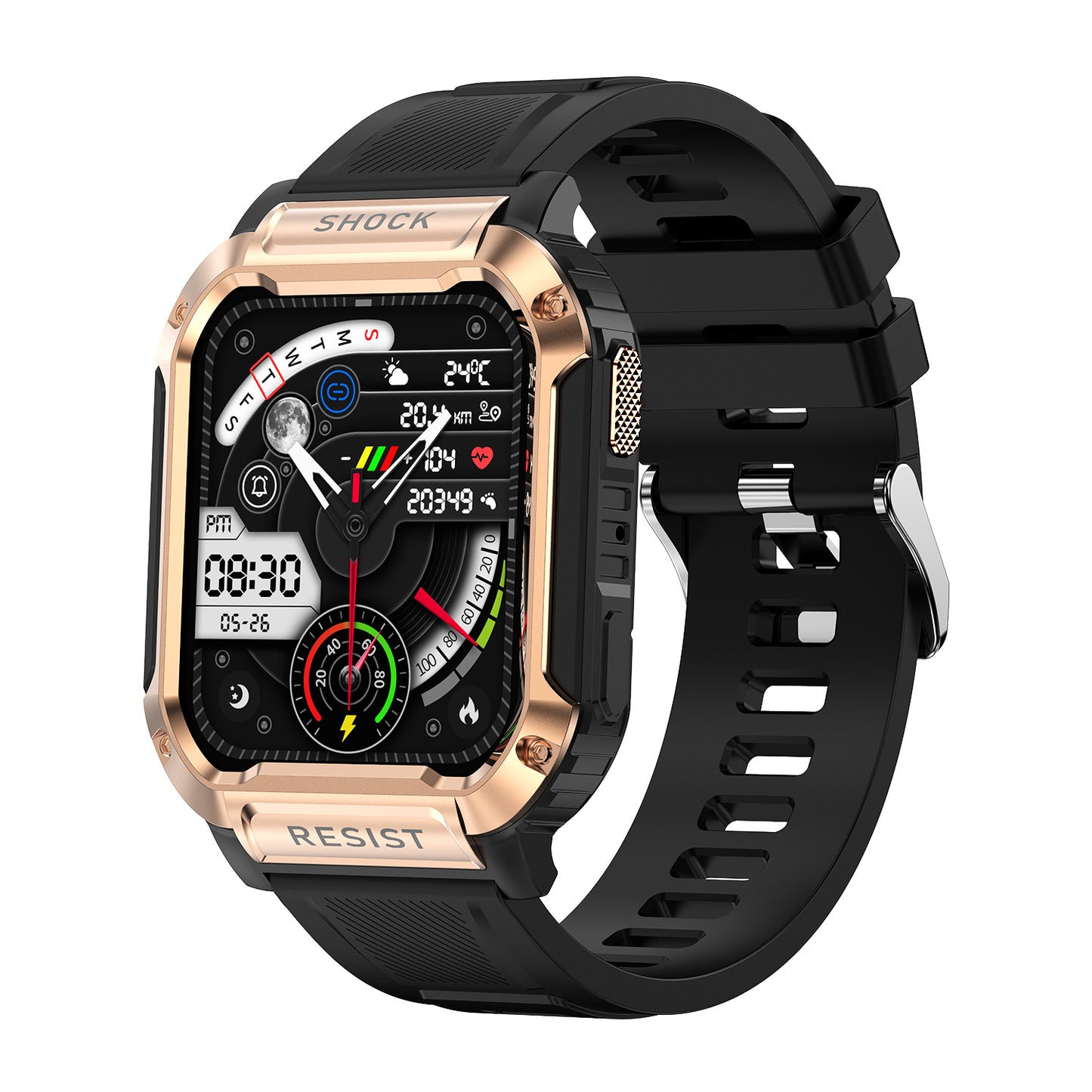 NK36 Bluetooth smart watch heart rate blood pressure blood oxygen monitoring multi sport mode - Free Shipping - aurelia-clothing-8955