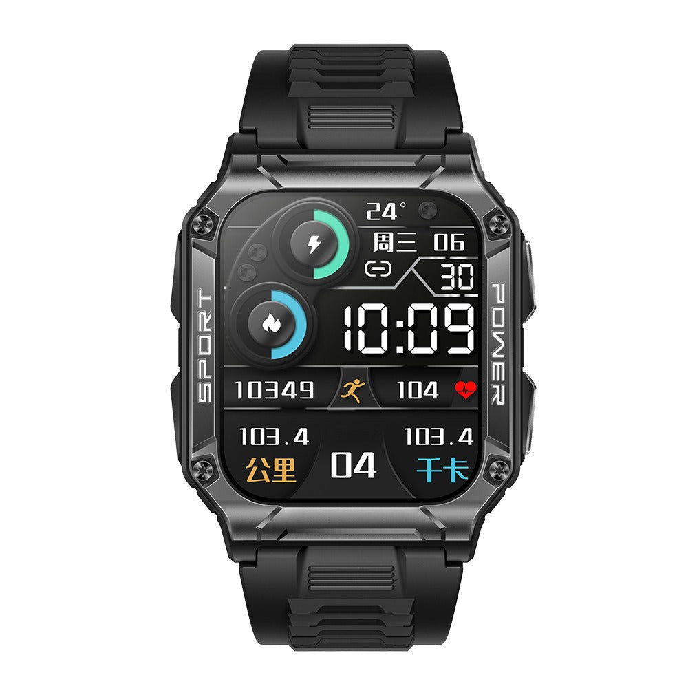 NX6 smart watch Bluetooth call 1.95 inch large screen compass heart rate blood oxygen IP68 waterproof - Free Shippinh - aurelia-clothing-8955