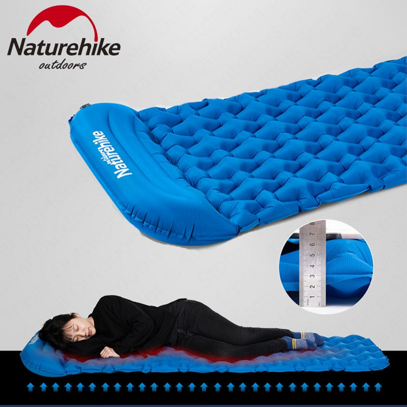 Naturehike Outdoor Camping Mat Inflatable Bag Inflatable Tent Sleeping Pad Ultralight Portable Picnic Air Mat Camping Picnic Pad - Free Shipping - aurelia-clothing-8955