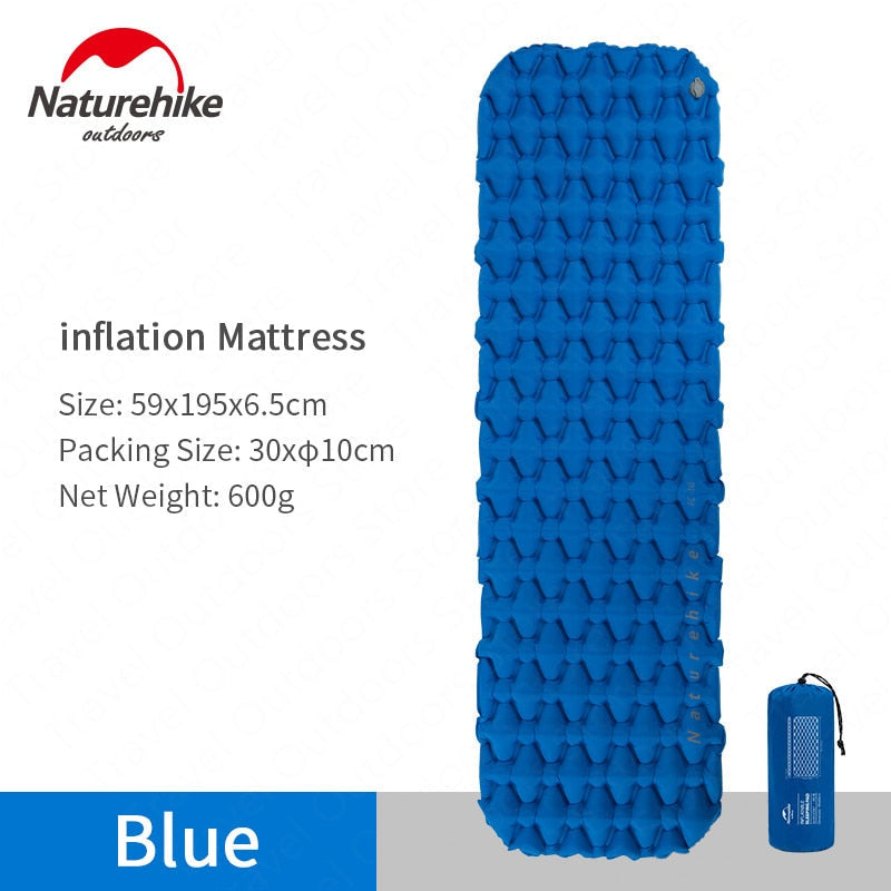 Naturehike Outdoor Camping Mat Inflatable Bag Inflatable Tent Sleeping Pad Ultralight Portable Picnic Air Mat Camping Picnic Pad - Free Shipping - aurelia-clothing-8955