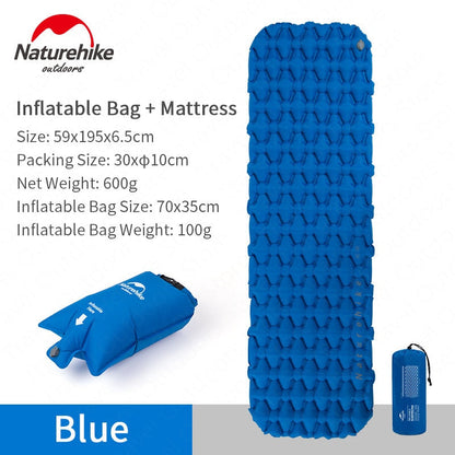 Naturehike Outdoor Camping Mat Inflatable Bag Inflatable Tent Sleeping Pad Ultralight Portable Picnic Air Mat Camping Picnic Pad - Free Shipping - aurelia-clothing-8955