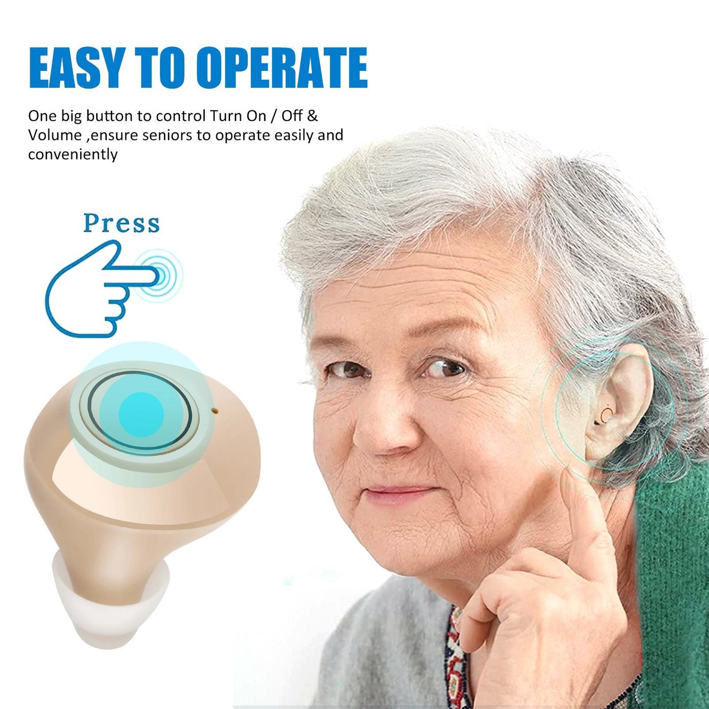 New A39 Skin Color To The Ear Charging Old Man That Sound Collector Hearing Aid Earphone Hearing Aid - Free Shipping - aurelia-clothing-8955