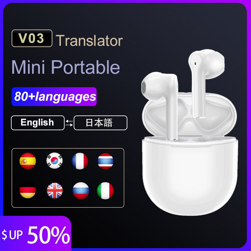 New Bluetooth Headset Translator Translation Headset Simultaneous Translation Of Multi National Languages = Free Shipping - aurelia-clothing-8955