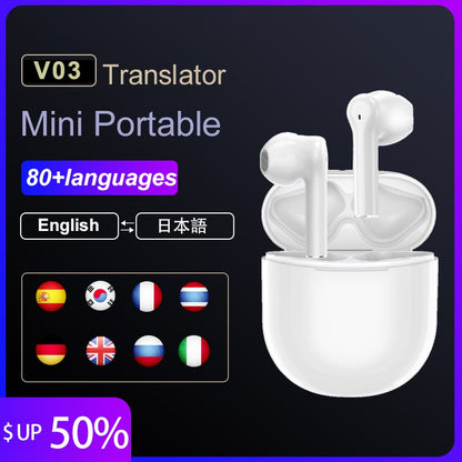 New Bluetooth Headset Translator Translation Headset Simultaneous Translation Of Multi National Languages = Free Shipping - aurelia-clothing-8955