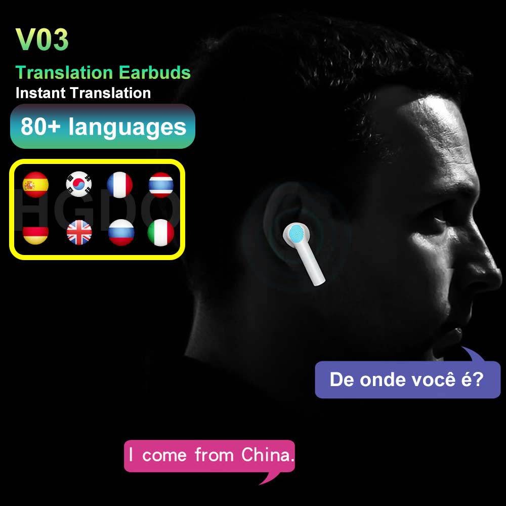 New Bluetooth Headset Translator Translation Headset Simultaneous Translation Of Multi National Languages = Free Shipping - aurelia-clothing-8955