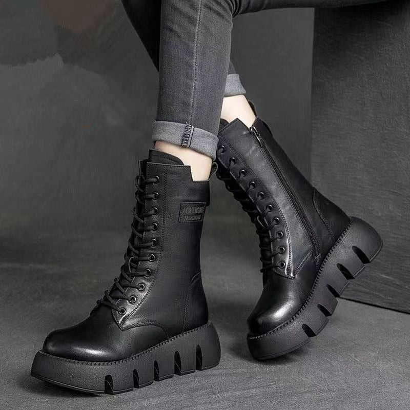 New Doc Martens boots with thick cotton mid-calf boots platform snow boots - Free Shipping - aurelia-clothing-8955