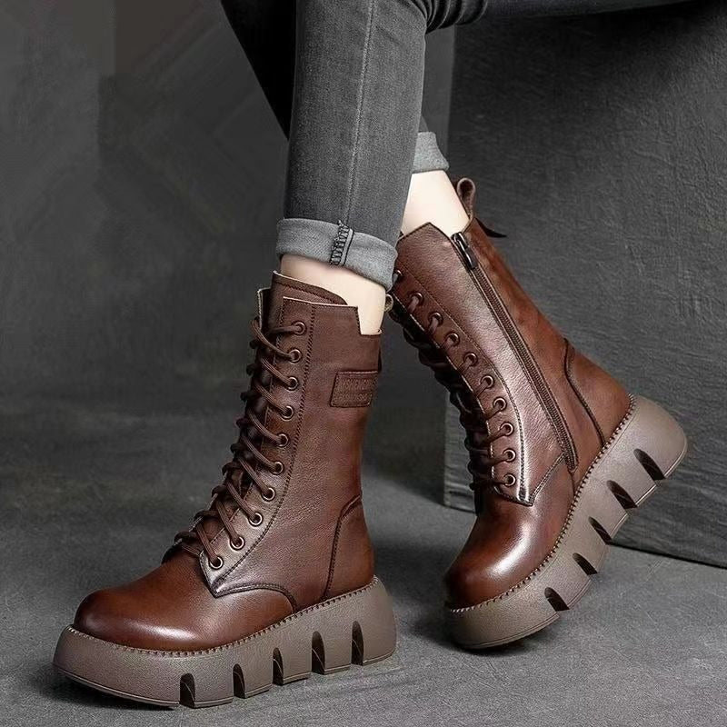 New Doc Martens boots with thick cotton mid-calf boots platform snow boots - Free Shipping - aurelia-clothing-8955