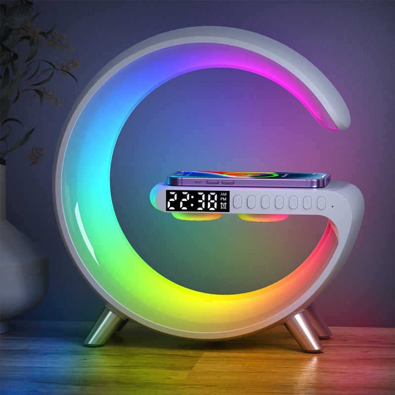 New Intelligent Bluetooth Speaker Projection Lamp Wireless Rechargeable Bedside Night Light Sunrise Wake-Up Lamp Polar Atmosphere Table Lamp - Free Shipping - aurelia-clothing-8955