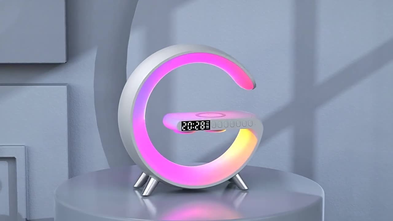 New Intelligent Bluetooth Speaker Projection Lamp Wireless Rechargeable Bedside Night Light Sunrise Wake-Up Lamp Polar Atmosphere Table Lamp - Free Shipping - aurelia-clothing-8955