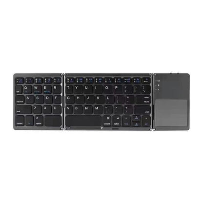 New Mini Wireless Three Folding Bluetooth Keyboard Bluetooth Wireless Folding With Touch Pad Bo33 Rechargeable Keyboard - Free Shipping - aurelia-clothing-8955