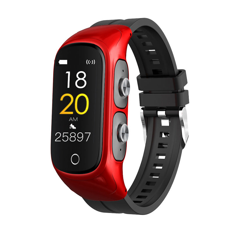 New N8 Smart Bracelet Pair Ear Bluetooth Headset Two-In-One Sports Watch - Free Shipping - aurelia-clothing-8955