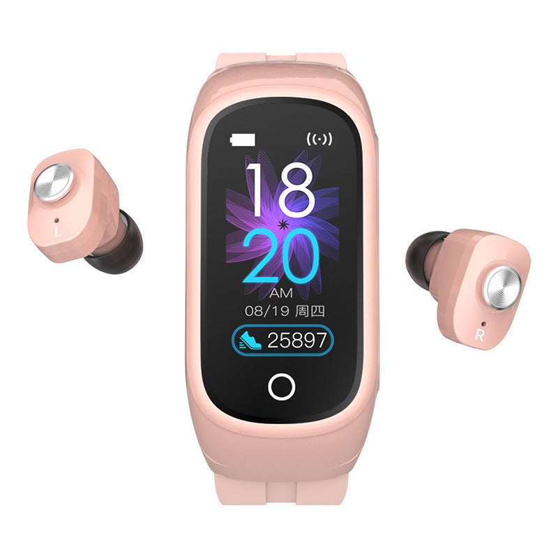 New N8 Smart Bracelet Pair Ear Bluetooth Headset Two-In-One Sports Watch - Free Shipping - aurelia-clothing-8955