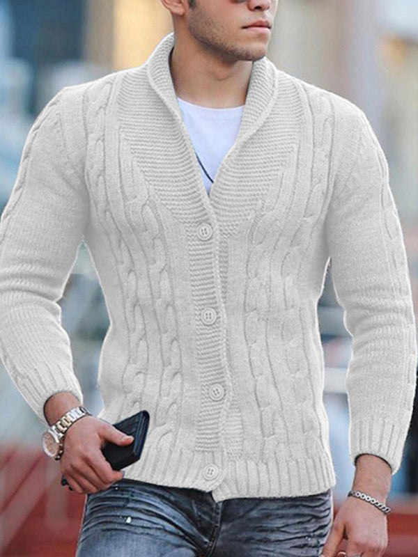 New Sweater Mens Knitted Cardigan Solid Color Slim Mens Jacket - Free Shipping - aurelia-clothing-8955