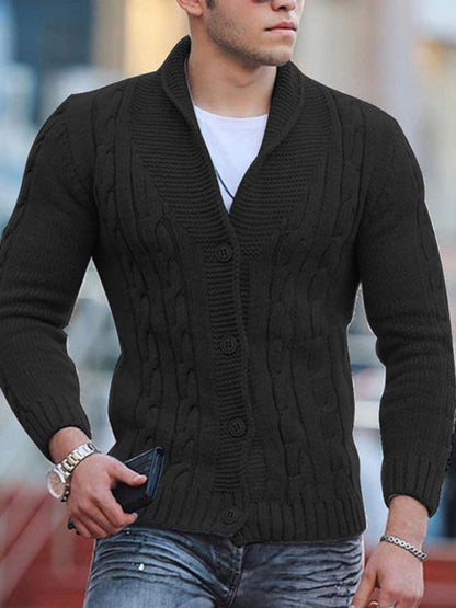 New Sweater Mens Knitted Cardigan Solid Color Slim Mens Jacket - Free Shipping - aurelia-clothing-8955