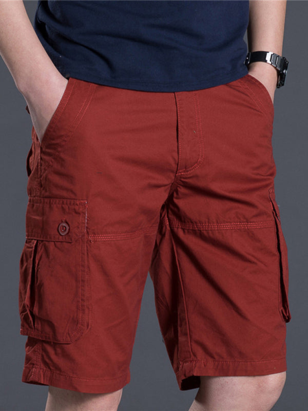 New Thin Workwear Shorts Solid Color Loose Multi-Pocket Straight Casual Pants - Free Shipping - aurelia-clothing-8955