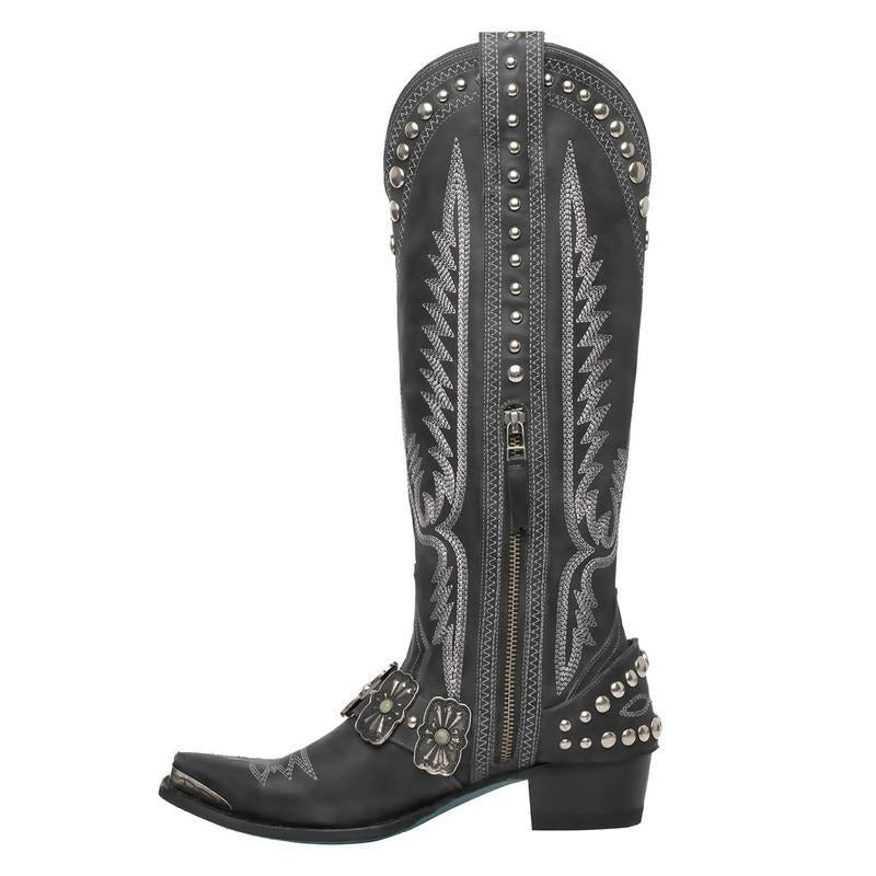 New Western Style Womens Competitive Denim Oversized Boots - Free Shipping - aurelia-clothing-8955
