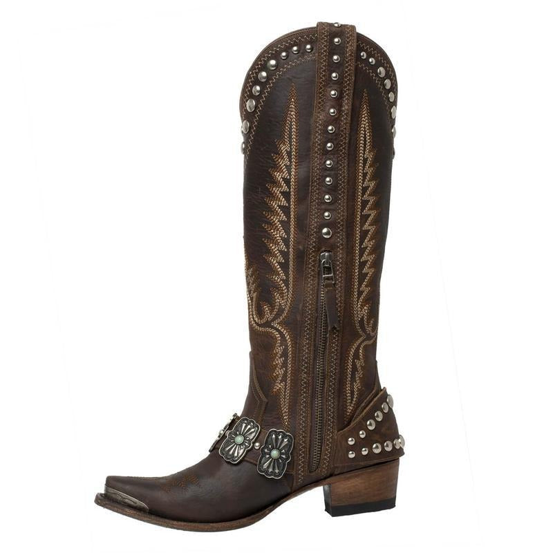 New Western Style Womens Competitive Denim Oversized Boots - Free Shipping - aurelia-clothing-8955