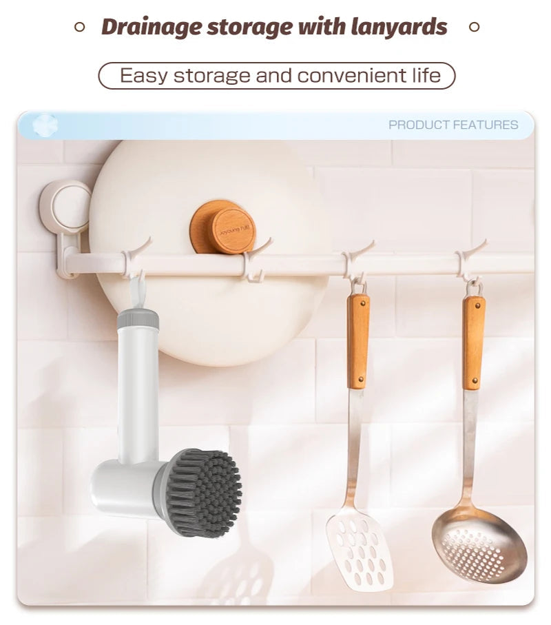 New Wireless Electric Cleaning Brush Housework Kitchen Dishwashing Brush Bathtub Tile Professional Cleaning Brush - Free Shipping - aurelia-clothing-8955