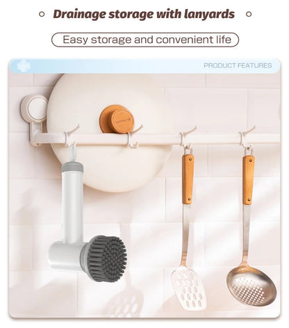 New Wireless Electric Cleaning Brush Housework Kitchen Dishwashing Brush Bathtub Tile Professional Cleaning Brush - Free Shipping - aurelia-clothing-8955