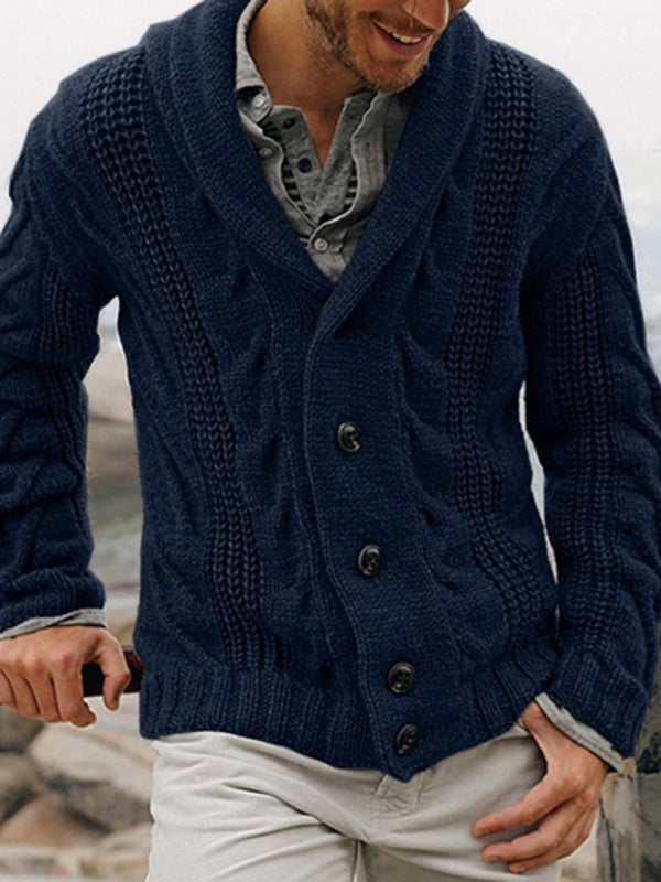 New mens cardigan sweater base sweater large size sweater jacket - Free Shipping - aurelia-clothing-8955