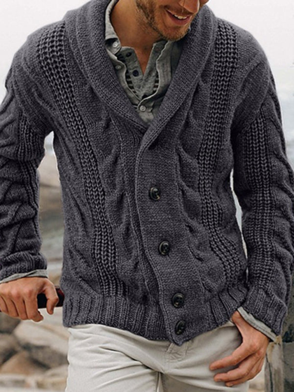 New mens cardigan sweater base sweater large size sweater jacket - Free Shipping - aurelia-clothing-8955