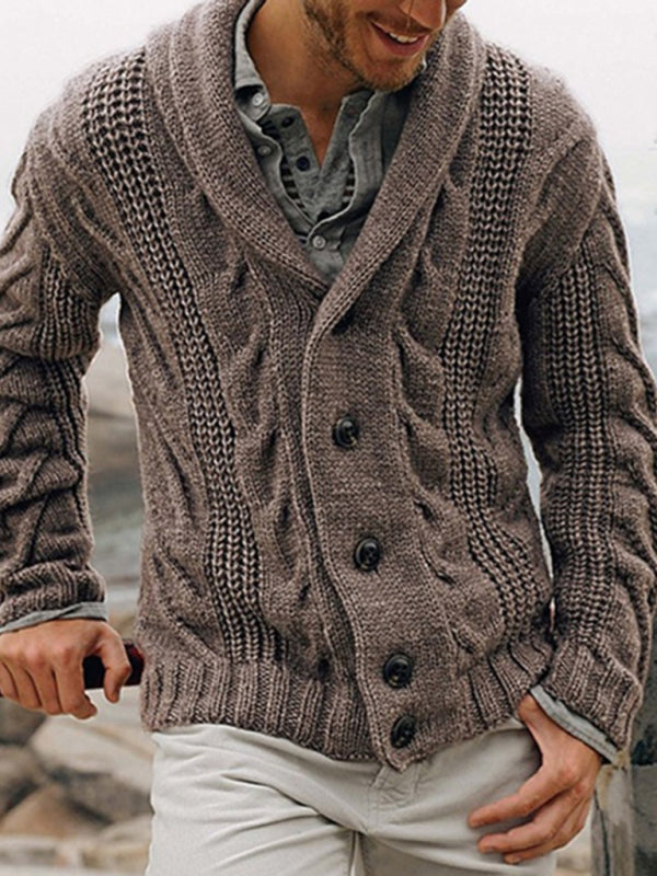 New mens cardigan sweater base sweater large size sweater jacket - Free Shipping - aurelia-clothing-8955