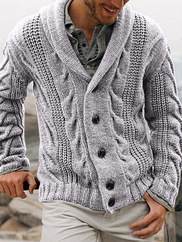 New mens cardigan sweater base sweater large size sweater jacket - Free Shipping - aurelia-clothing-8955