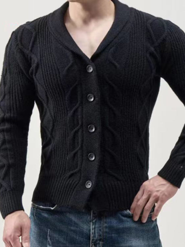 New mens cardigan sweater base sweater large size sweater jacket - Free Shipping - aurelia-clothing-8955