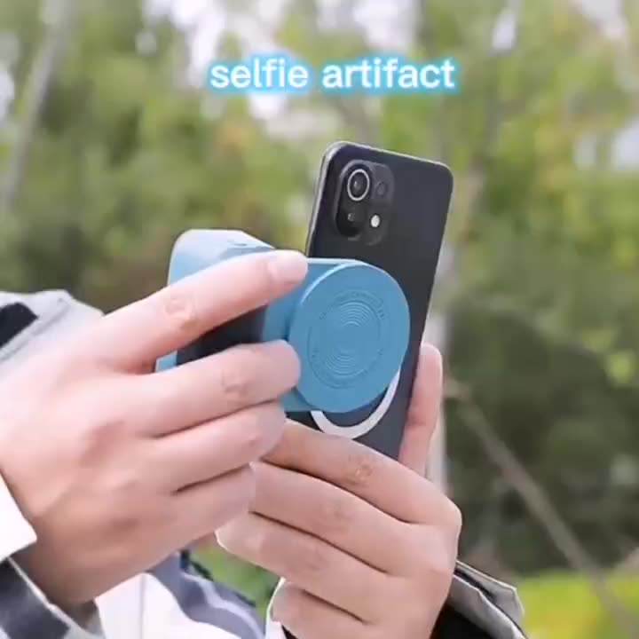 New mobile phone photo magnetic suction wireless charging stand Bluetooth Desktop lazy charging rack selfie stick  - Free Shipping - aurelia-clothing-8955