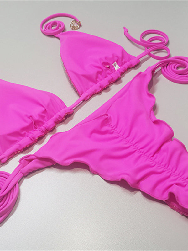 New sequined bikini triangle strap multi-color-Free Shipping - aurelia-clothing-8955