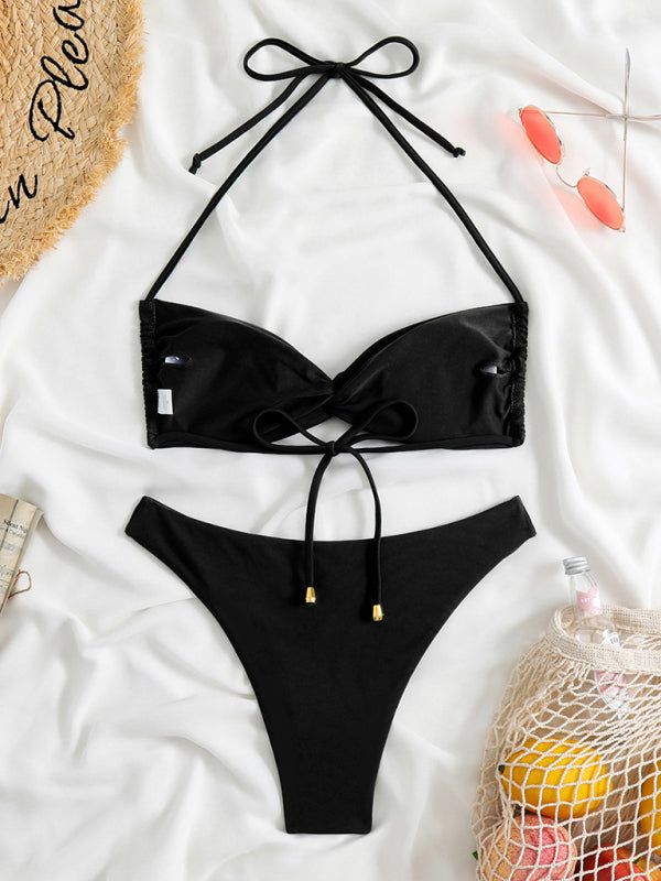 New womens adjustable strap sexy leopard print bikini two-piece  - Free Shipping - aurelia-clothing-8955