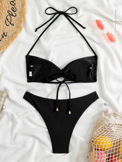 New womens adjustable strap sexy leopard print bikini two-piece  - Free Shipping - aurelia-clothing-8955