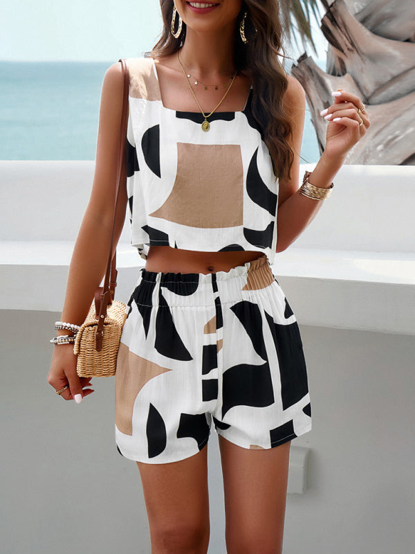 New womens fashion casual printed vest suit - Free Shipping - aurelia-clothing-8955
