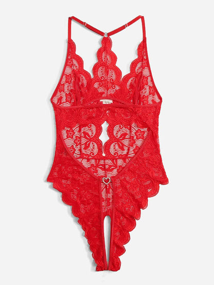 New womens sexy lace see-through crotch-free one-piece sexy pajamas - Free Shipping - aurelia-clothing-8955