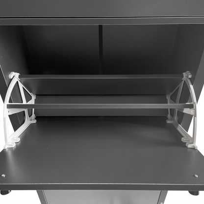 ONTREND functional with 2 flipped drawers, top shoe cabinet with adjustable panel, independent shoe rack, gray - Free Shipping - aurelia-clothing-8955