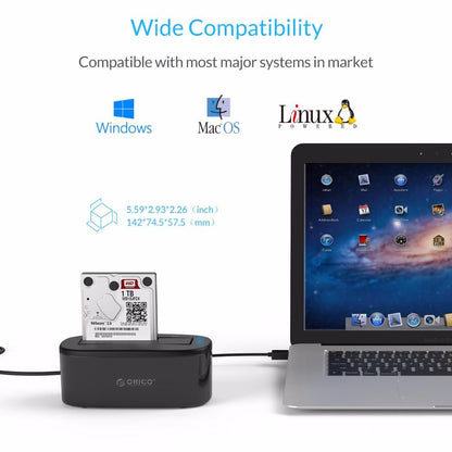 ORICO USAP HDD Docking Station 5Gbps Super Speed USB 3.0 to SATA Hard Drive Docking Station for 2.5 3.5 - Free Shipping - aurelia-clothing-8955