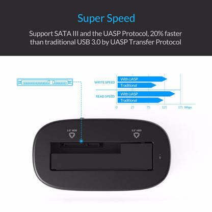 ORICO USAP HDD Docking Station 5Gbps Super Speed USB 3.0 to SATA Hard Drive Docking Station for 2.5 3.5 - Free Shipping - aurelia-clothing-8955