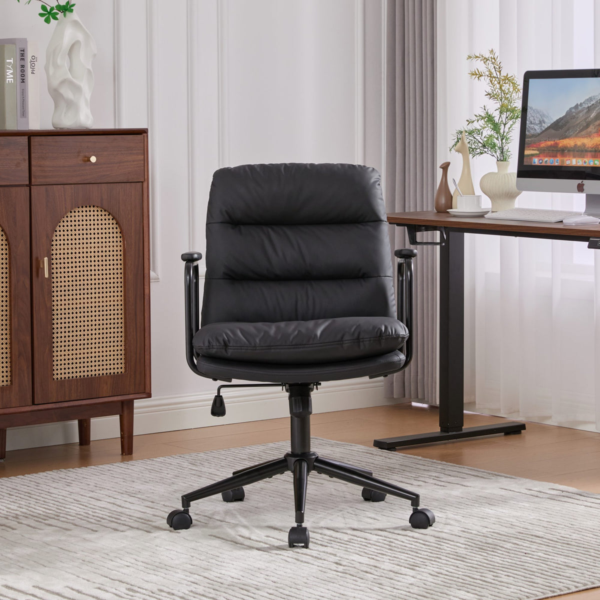 Office Chair,Mid Back Home Office Desk Task Chair-FreeShipping - aurelia-clothing-8955